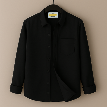 ১০০% অক্সফোর্ড কটন শার্ট ( Black )