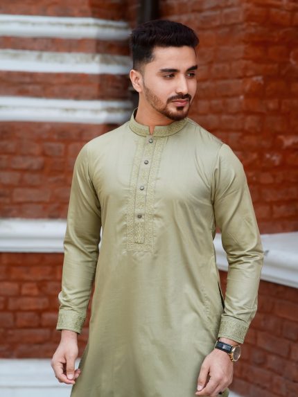 মুঘল এমব্রয়ডারি পাঞ্জাবি | Crs Ocean Blue